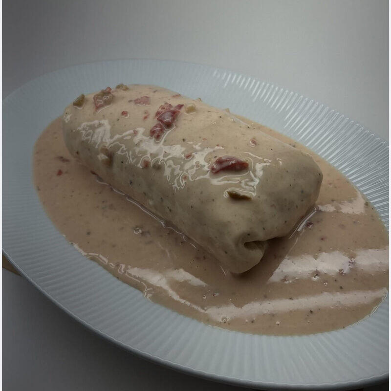 Bean. Rice Queso Cover Burrito